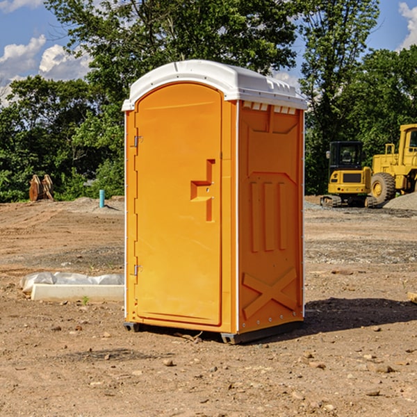 how often are the porta potties cleaned and serviced during a rental period in Thorp